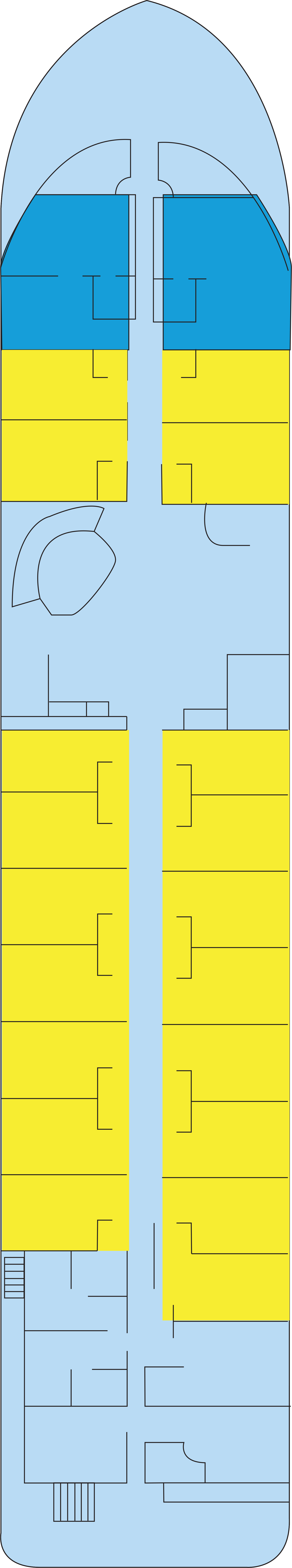 Main (Deck 2) deck plan for Steigenberger Royale 