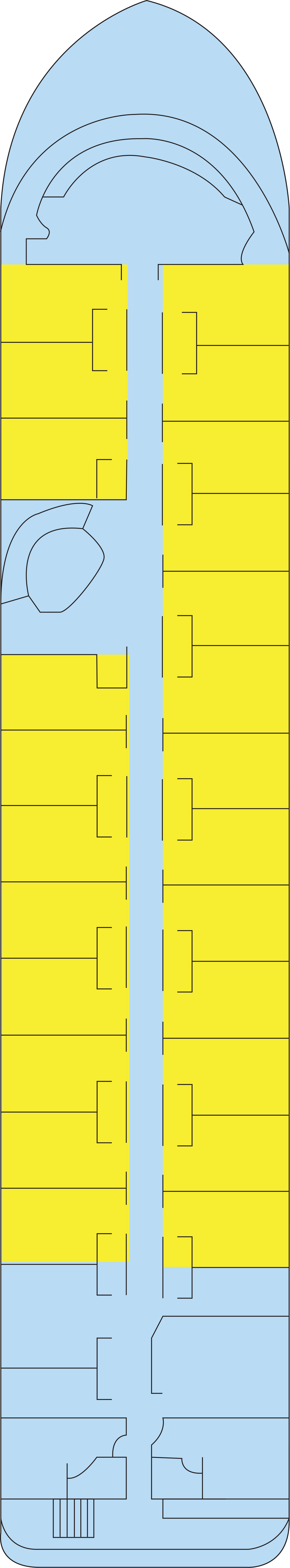 Upper (Deck 3) deck plan for Steigenberger Royale 