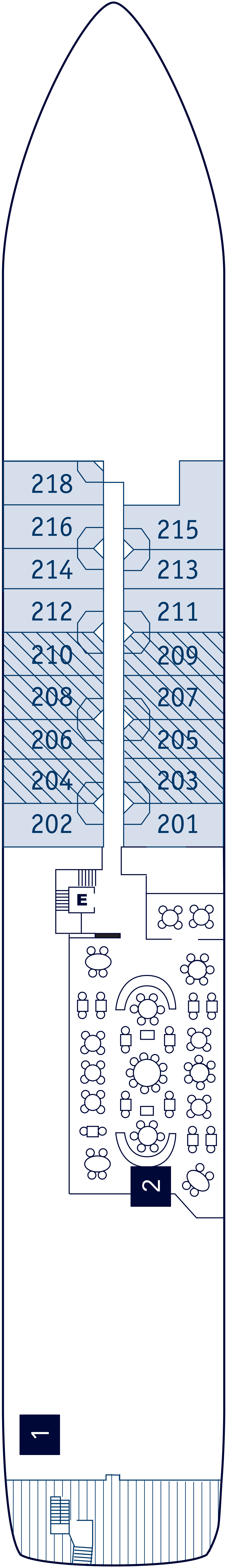 Deck 2 deck plan for SeaDream II