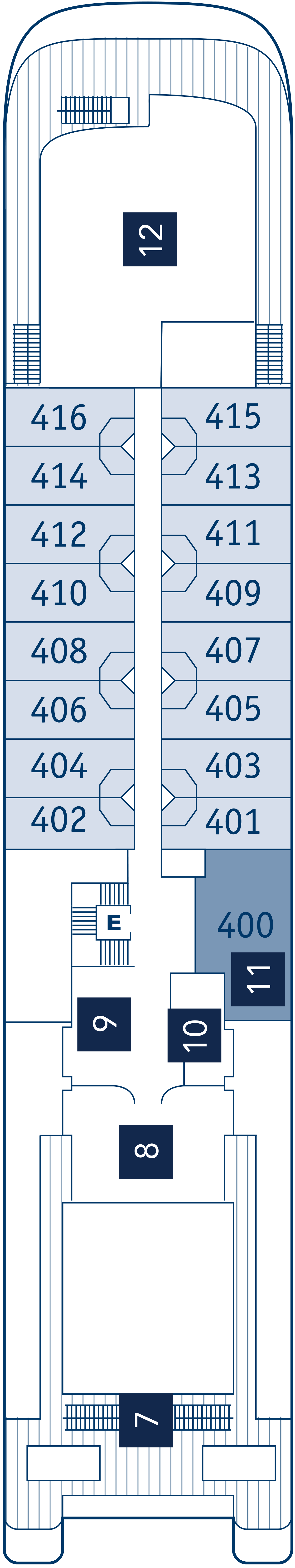 Deck 4 deck plan for SeaDream II