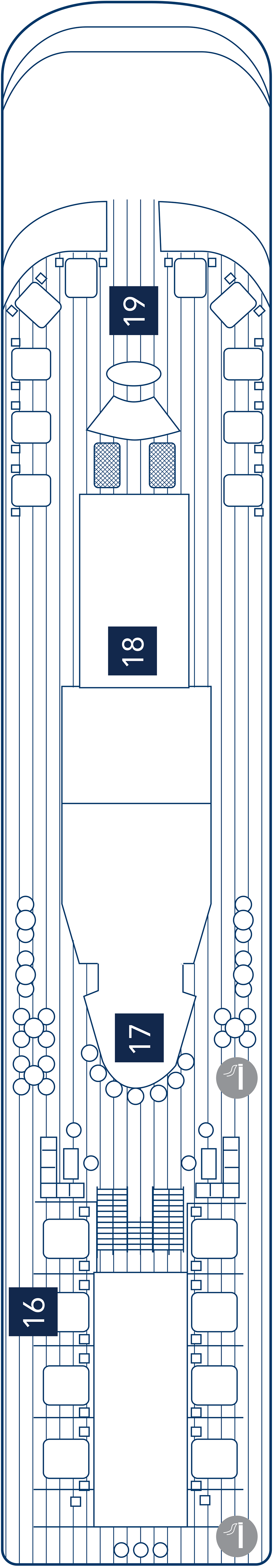 Deck 6 deck plan for SeaDream II