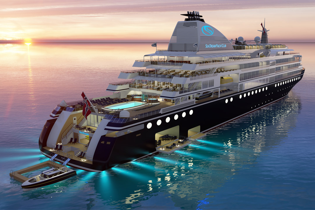  A rendering of <em>SeaDream Innovation’s</em> marina. 