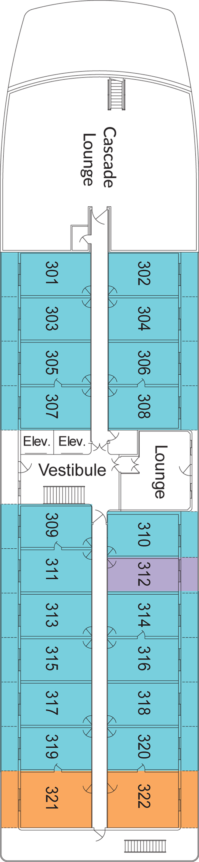 Deck 3 deck plan for American Constellation