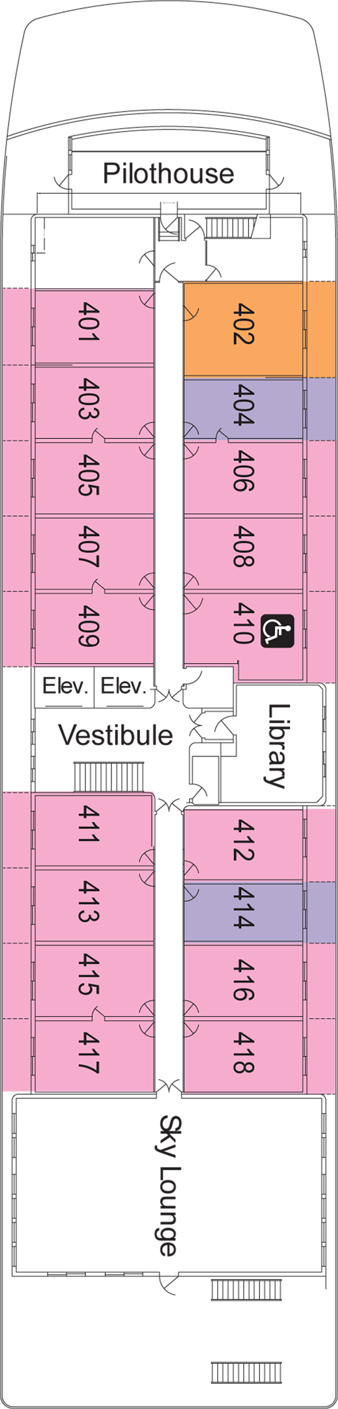 Deck 4 deck plan for American Constellation