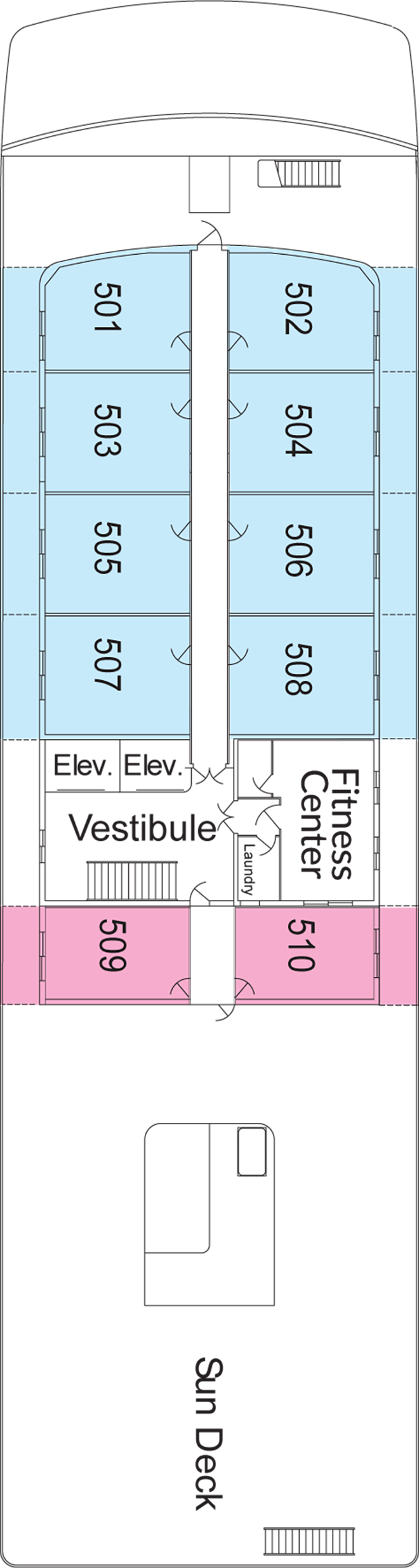 Deck 5 deck plan for American Constitution
