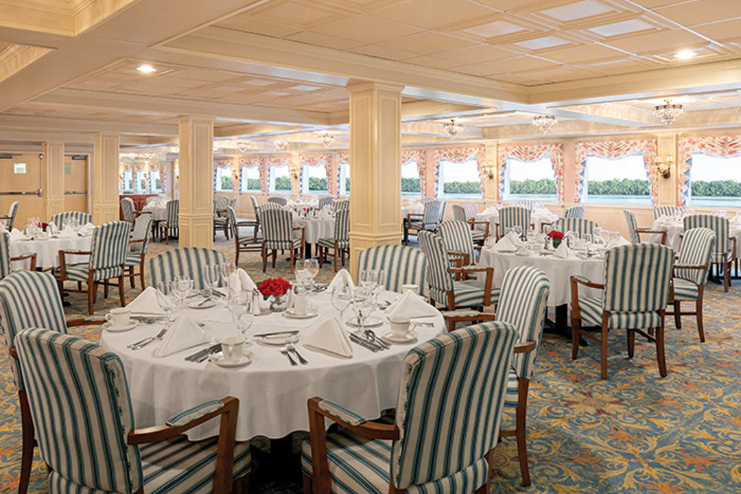  The ship’s main dining room where you will enjoy your meals.