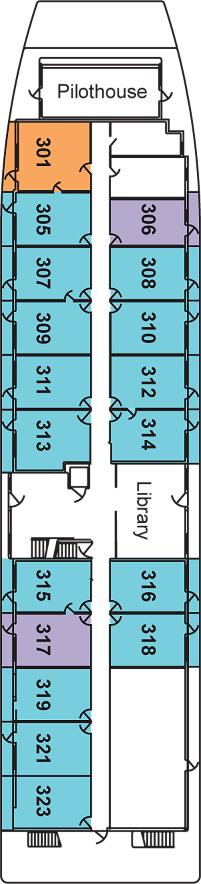 Deck 3 deck plan for American Star
