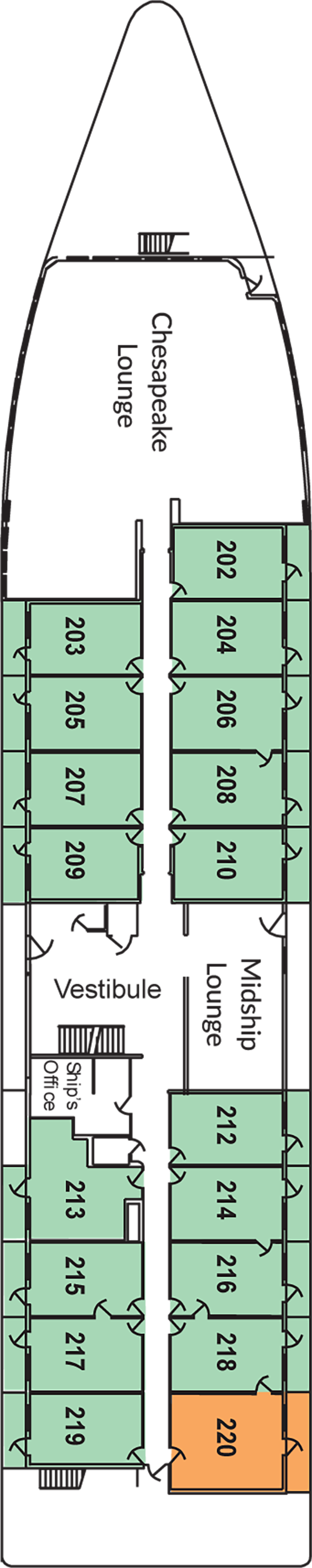 Deck 2 deck plan for American Independence