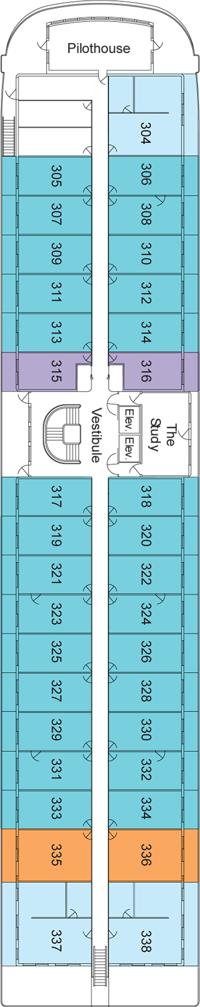 Deck 3 deck plan for American Song