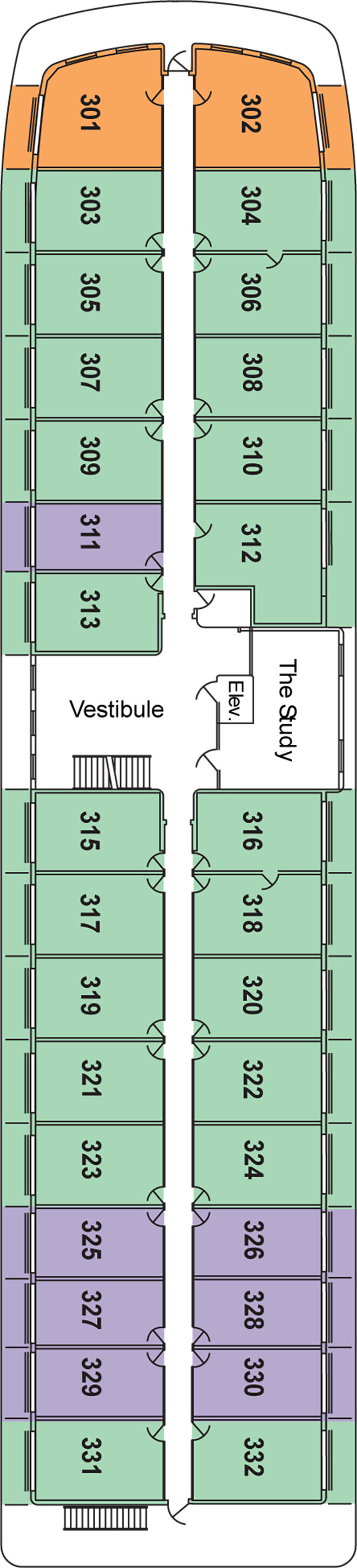 Deck 3 deck plan for American Heritage