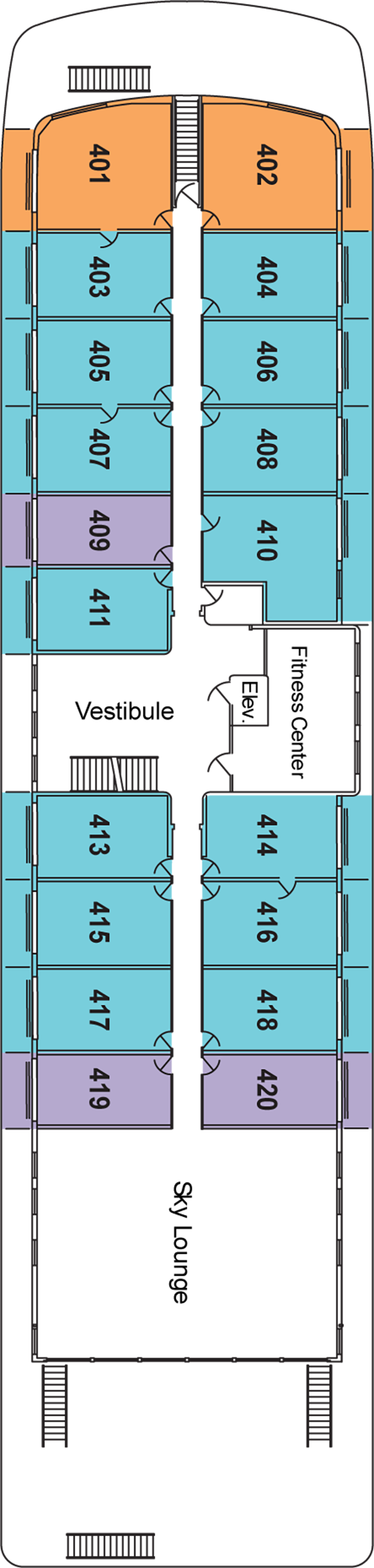 Deck 4 deck plan for American Heritage