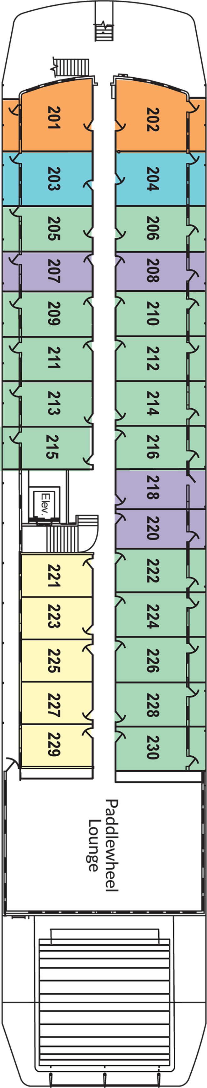 Deck 2 deck plan for American West