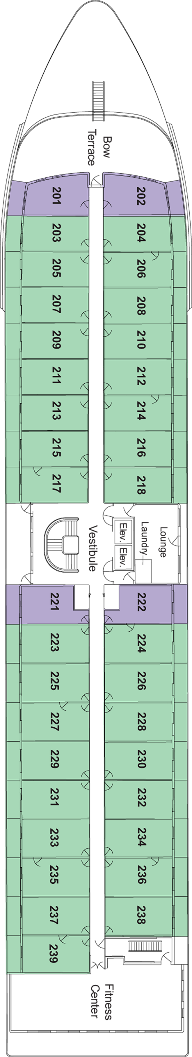 Deck 2 deck plan for American Harmony 