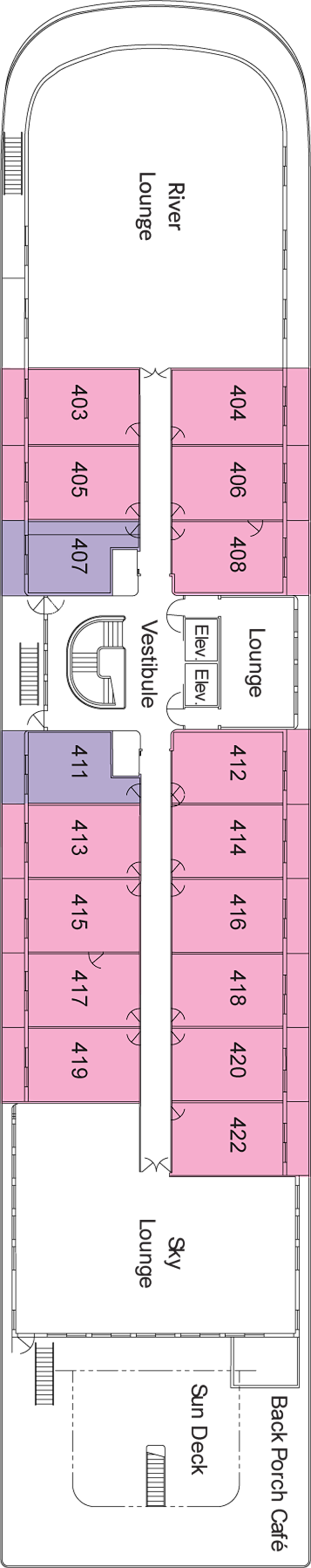 Deck 4 deck plan for American Harmony 