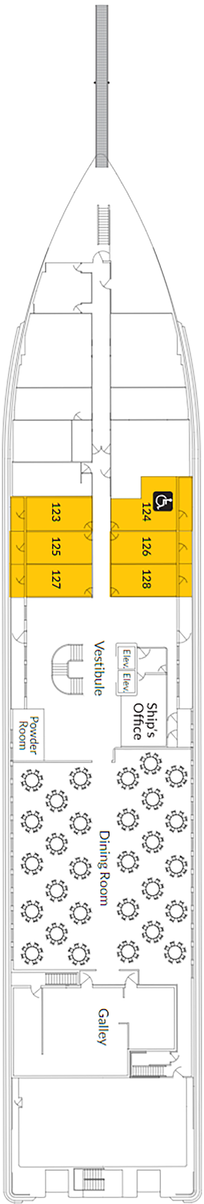 Deck 1 deck plan for American Jazz