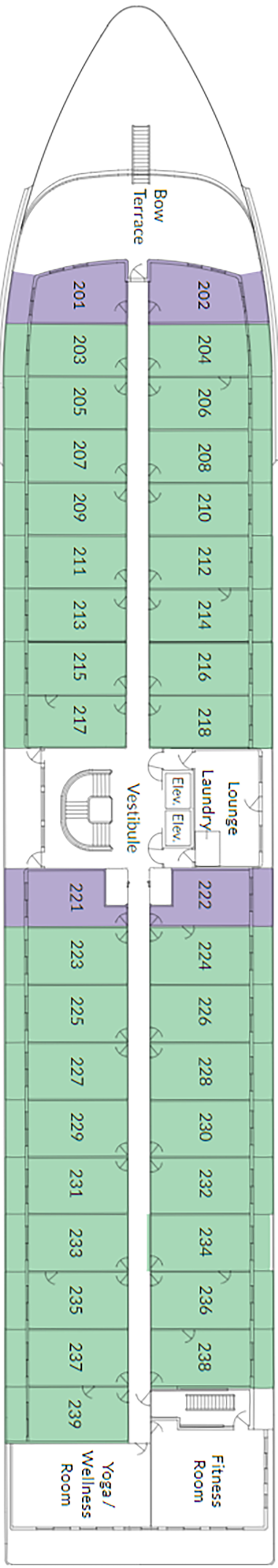 Deck 2 deck plan for American Jazz