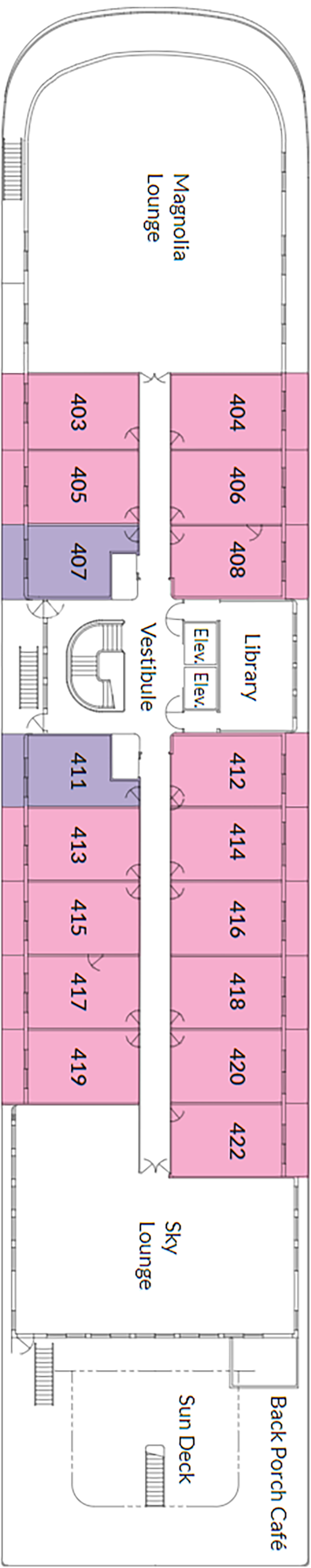 Deck 4 deck plan for American Jazz
