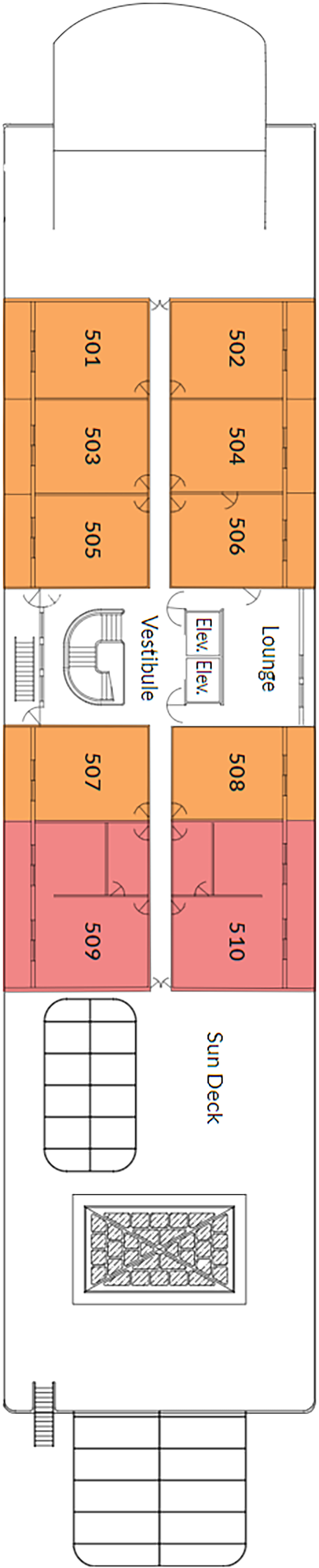 Deck 5 deck plan for American Jazz