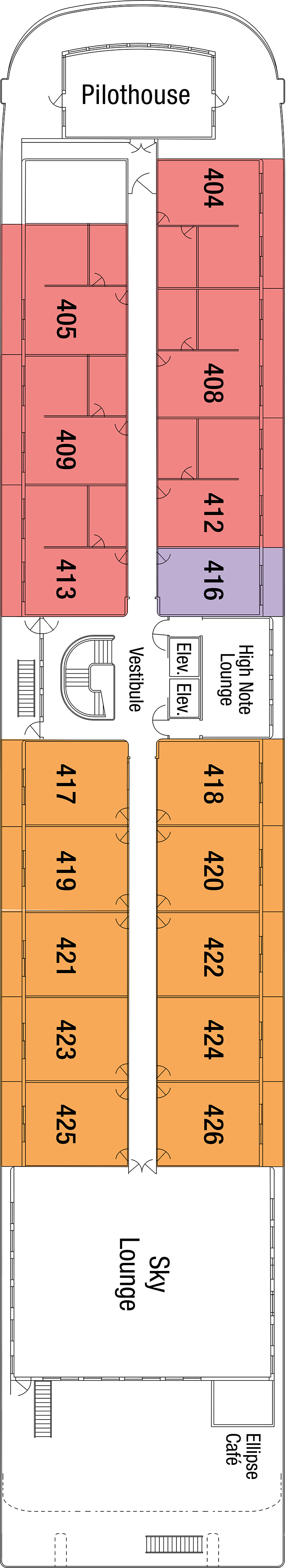 Deck 4 deck plan for American Melody