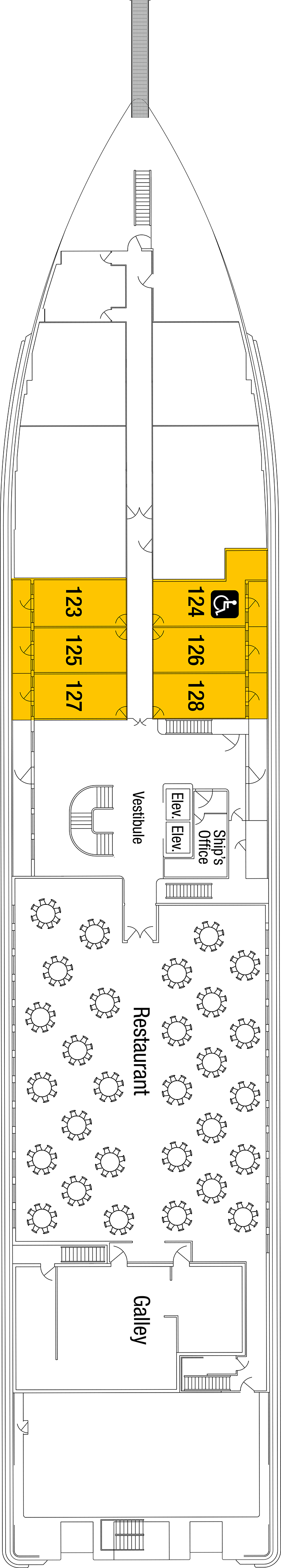 Deck 1 deck plan for American Symphony
