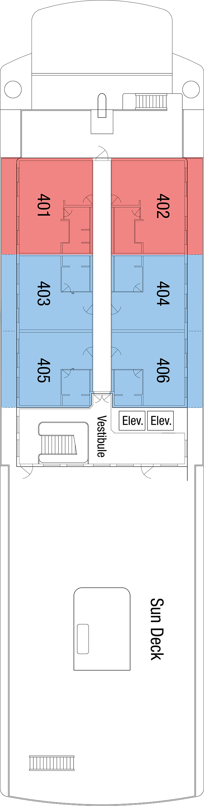 Deck 4 deck plan for American Legend