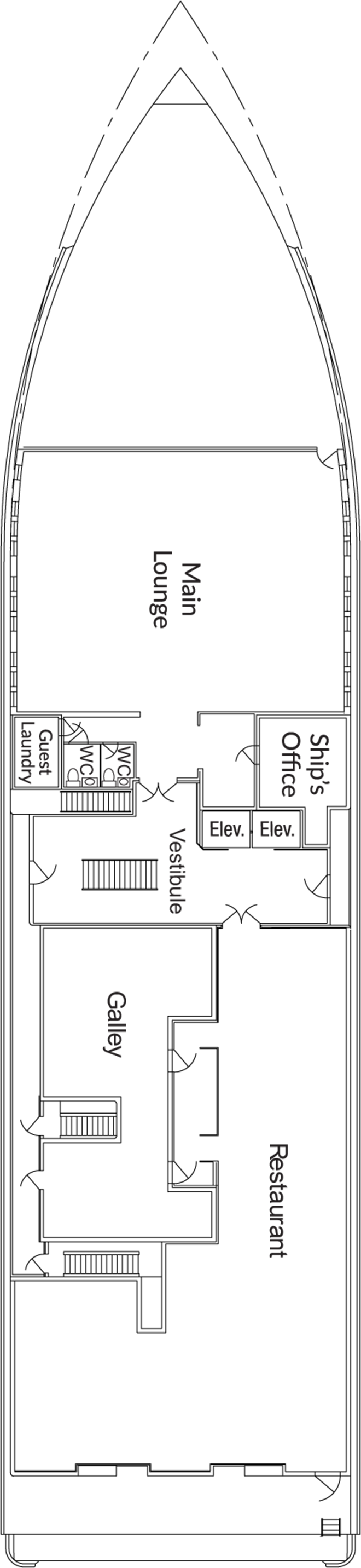 Deck 1 deck plan for American Pioneer