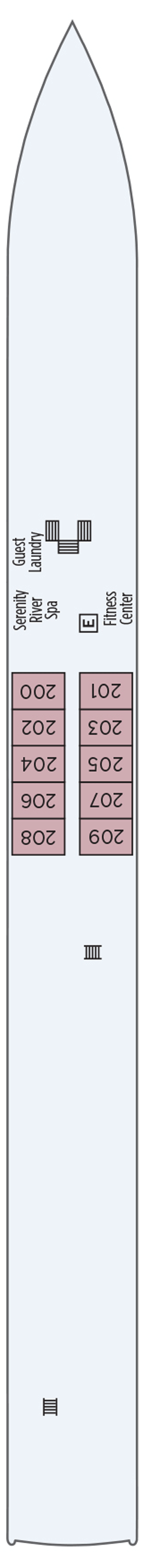 Moselle (Deck 1) deck plan for S.S. Beatrice