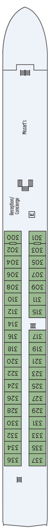 Danube (Deck 2) deck plan for S.S. Beatrice