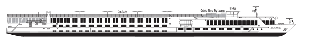 Where Torcello (Deck 1) is on S.S. La Venezia