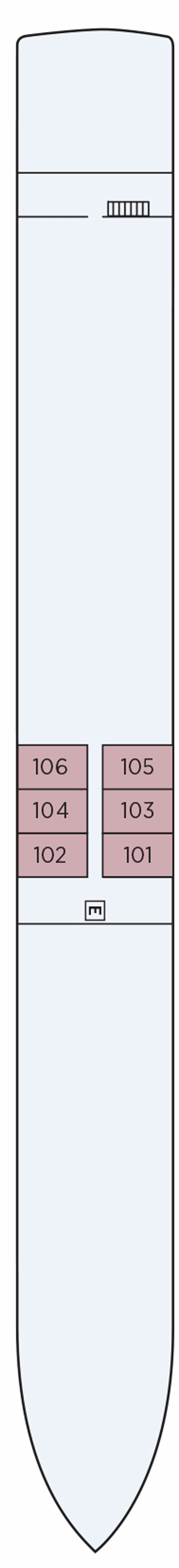 Beaujolais (Deck 1) deck plan for S.S. Bon Voyage