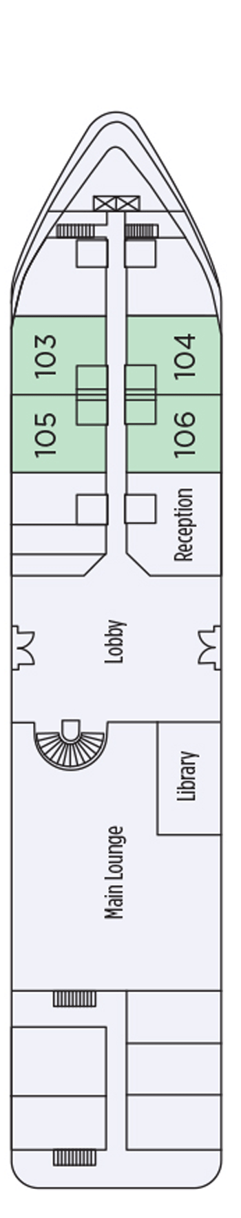 Cairo (Deck 2) deck plan for River Tosca