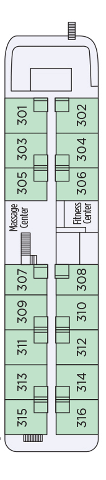 Pyramid (Deck 4) deck plan for River Tosca