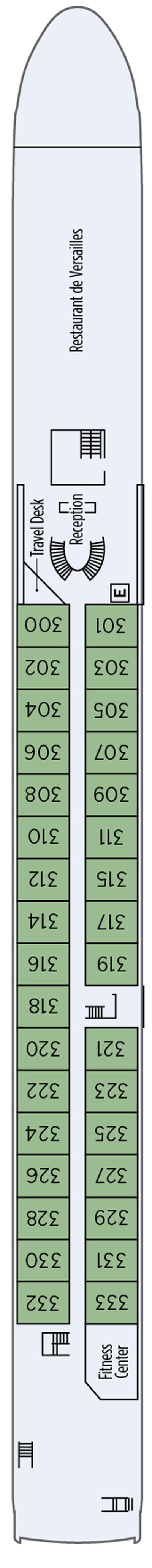Le Duchesse (Deck 2) deck plan for S.S. Antoinette