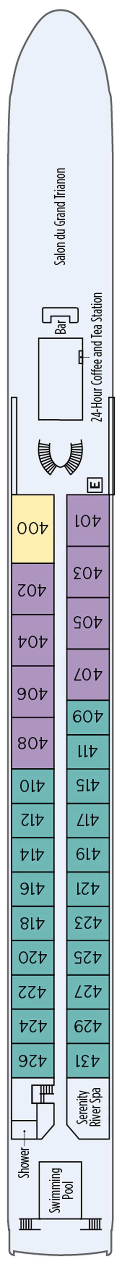 Le Princesse (Deck 3) deck plan for S.S. Antoinette