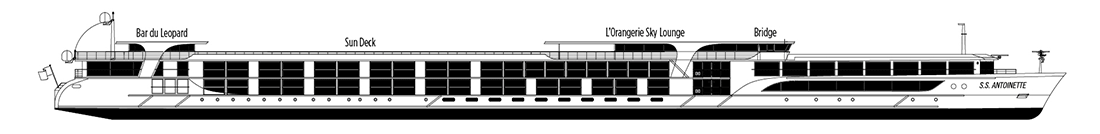 Where Le Countesse (Deck 1) is on S.S. Antoinette
