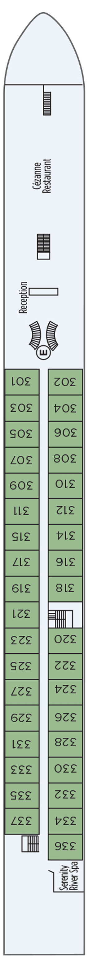 Avignon (Deck 2) deck plan for S.S. Catherine
