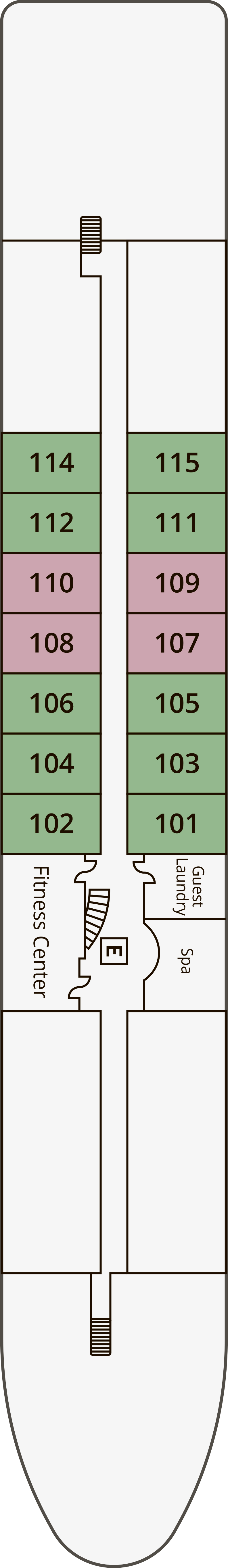 Madeira (Deck 1) deck plan for S.S. Sao Gabriel