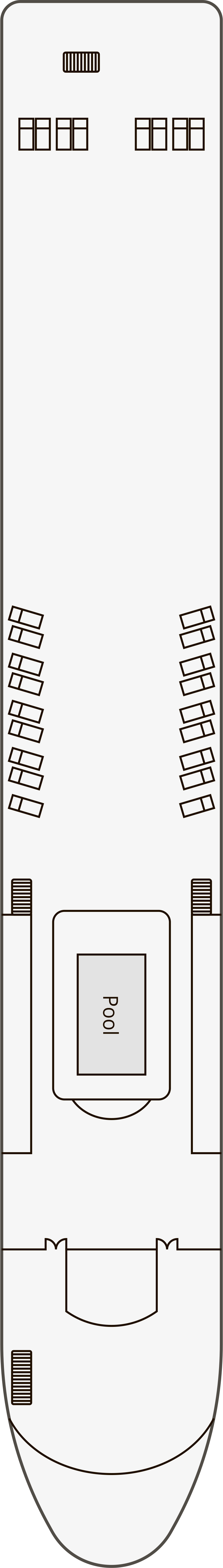 Blue Azzelij Terrace (Deck 4) deck plan for S.S. Sao Gabriel