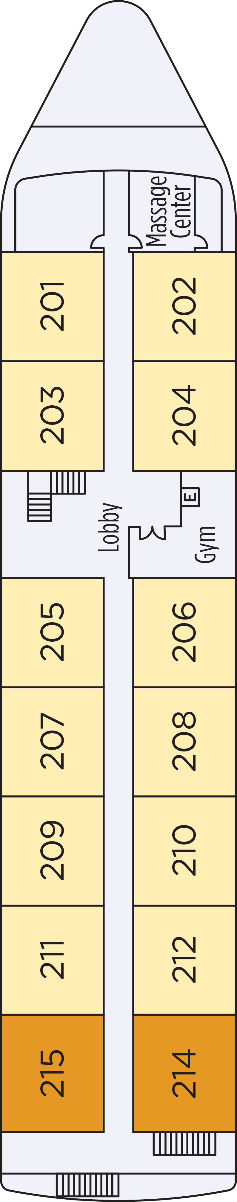 Abu Simbel (Deck 3)  deck plan for S.S. Sphinx 