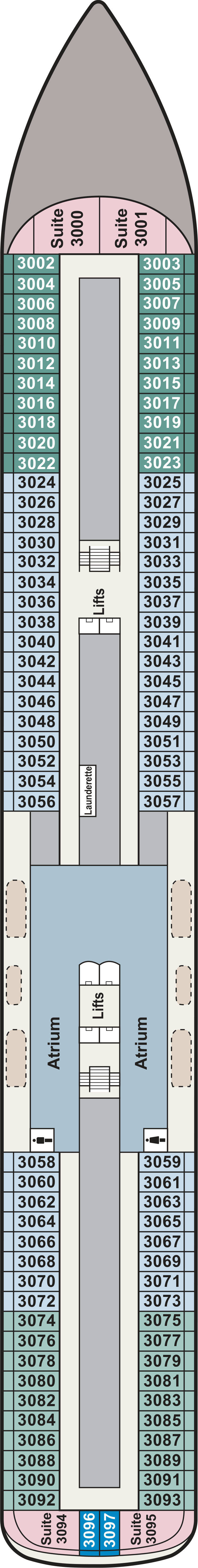 Deck 3 deck plan for Viking Orion