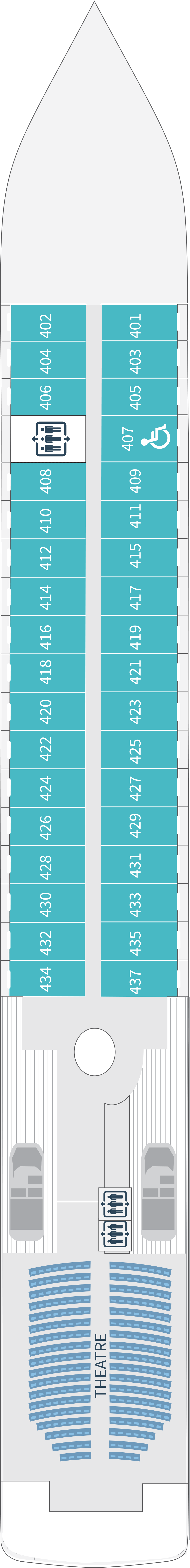 Deck 4 deck plan for Le Boreal 