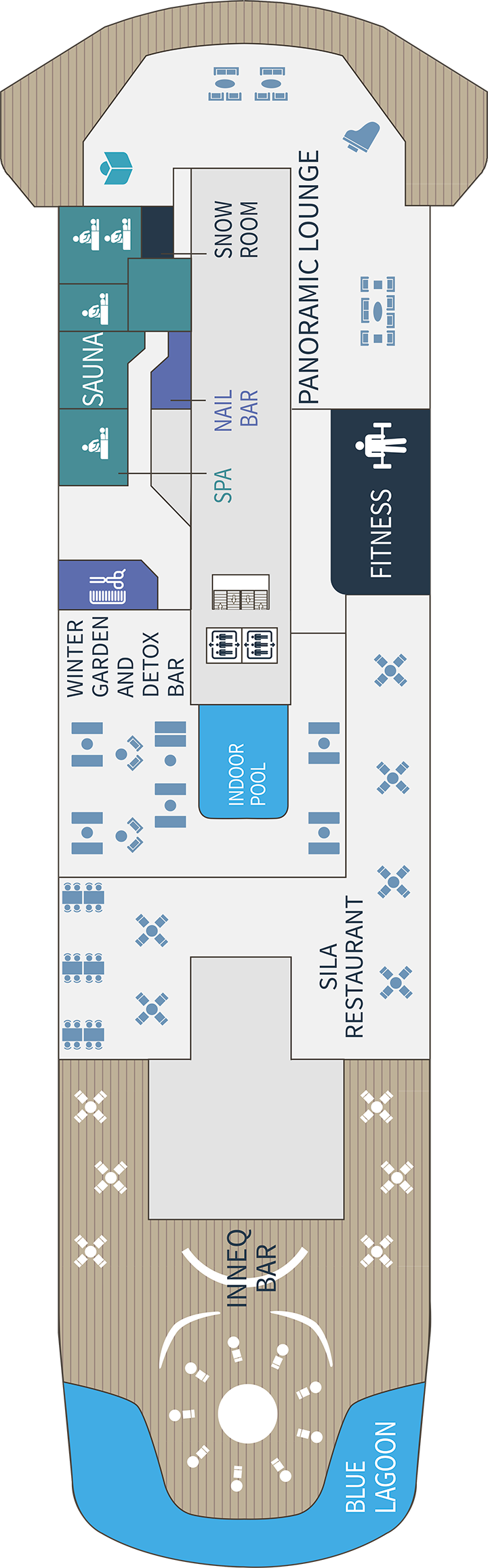 Deck 9 deck plan for Le Commandant Charcot