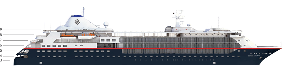 Where Deck 3 is on Silver Cloud