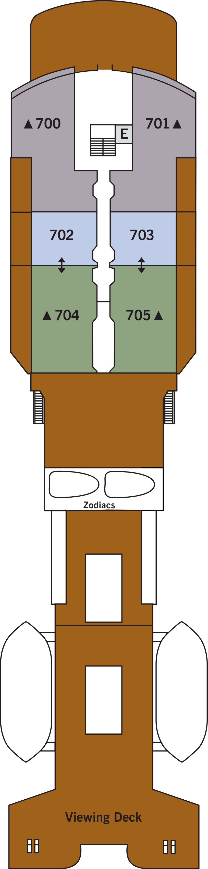 Deck 7 deck plan for Silver Explorer
