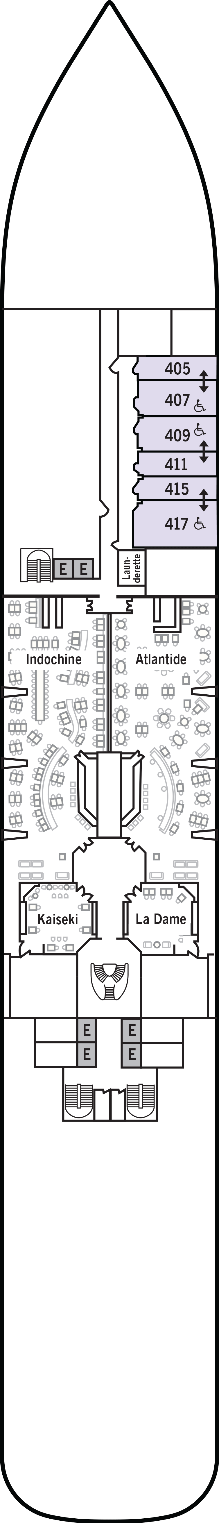 Deck 4 deck plan for Silver Muse