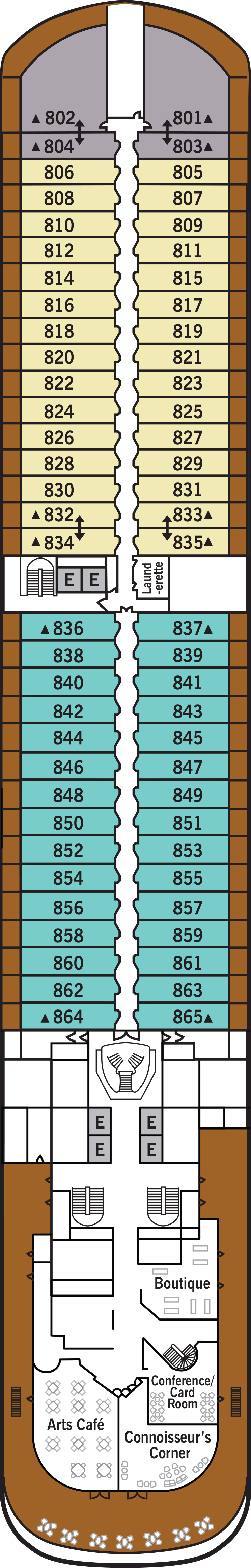 Deck 8 deck plan for Silver Muse