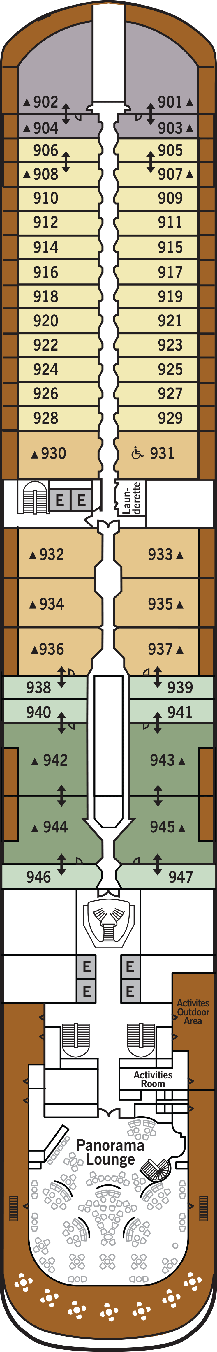Deck 9 deck plan for Silver Muse