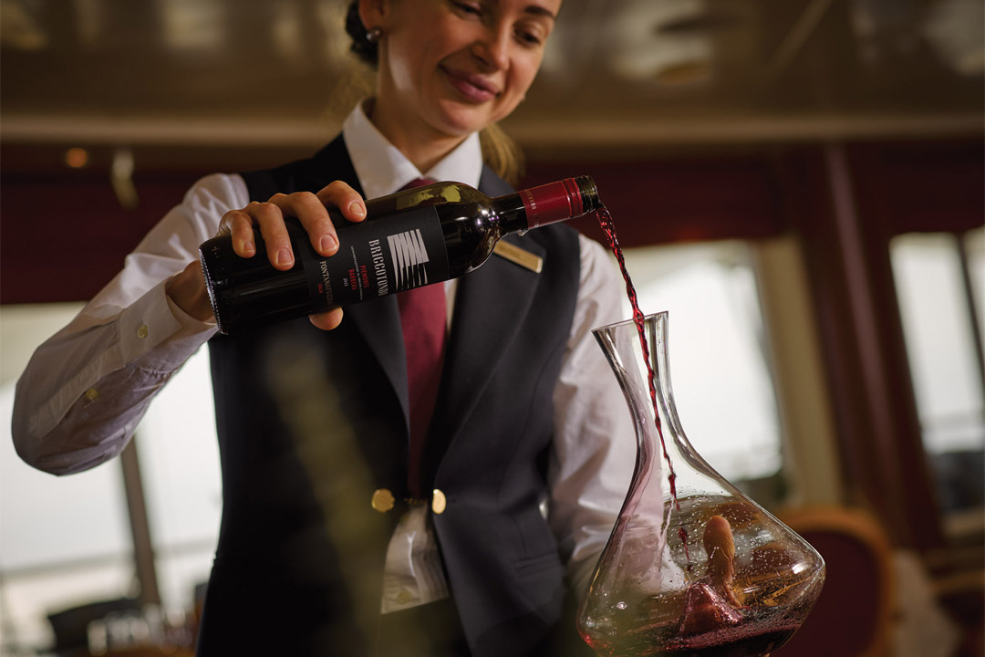  Fine wines are available for you to enjoy with your meals onboard. 