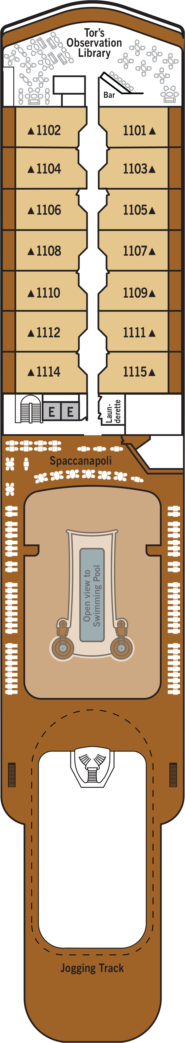 Deck 11 deck plan for Silver Spirit