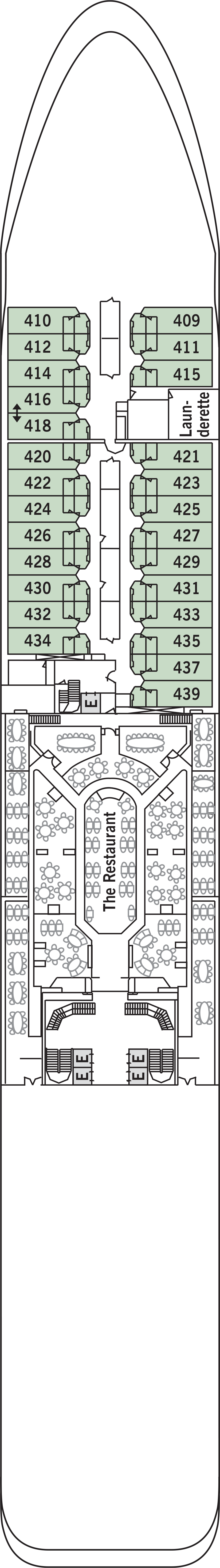 Deck 4 deck plan for Silver Whisper
